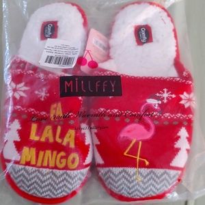 New in packaging flamingo comfy slippers